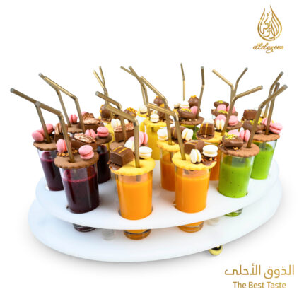 صينية حلا مع العصير مشكلة