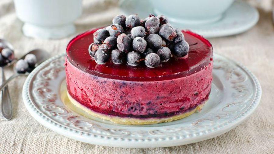 تشيز كيك توت ازرق